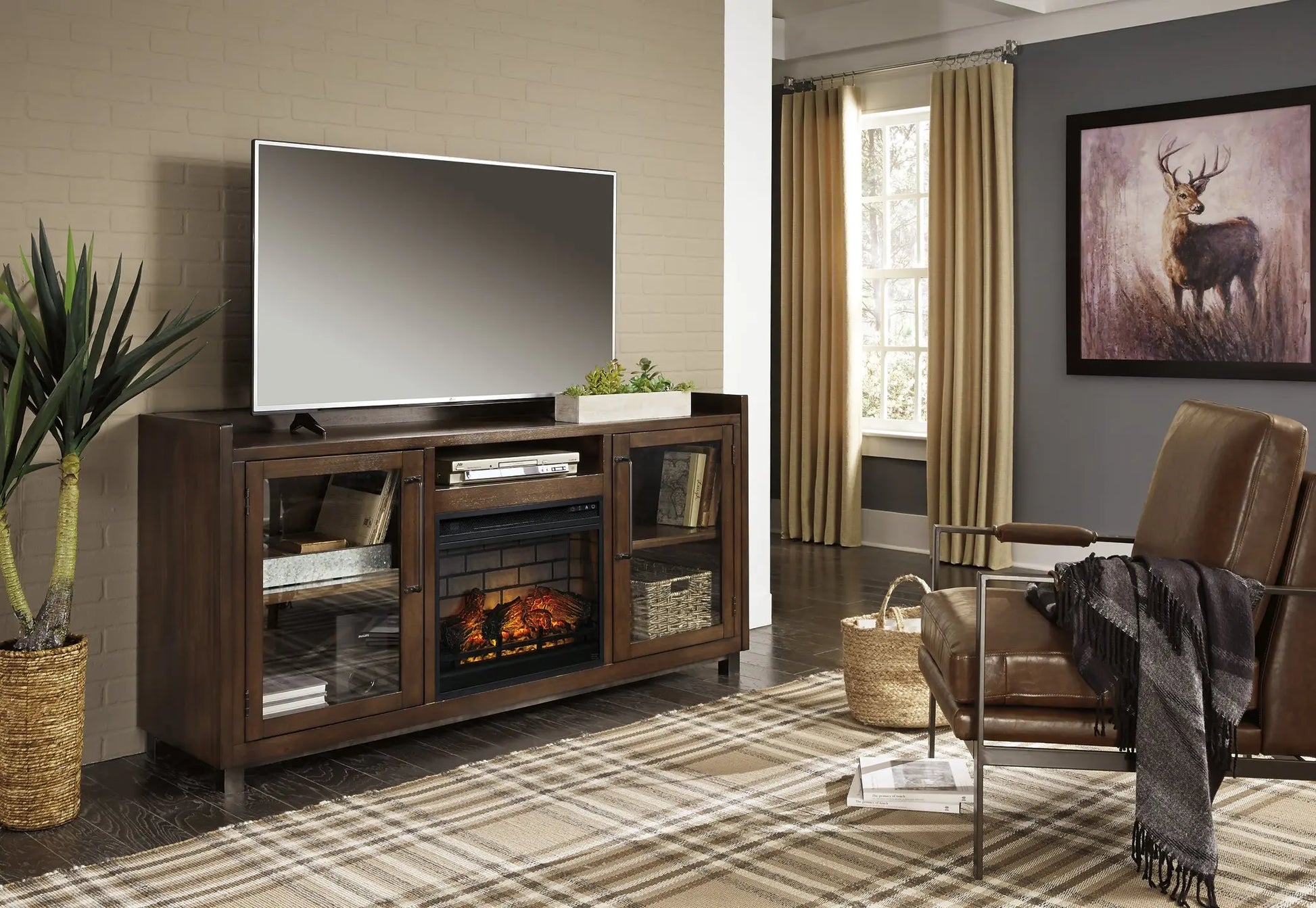Starmore 70" TV Stand with Electric Fireplace - Premier Furniture & Mattress