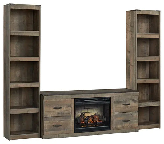 Trinell 3-Piece Entertainment Center with Electric Fireplace Premier Furniture & Mattress