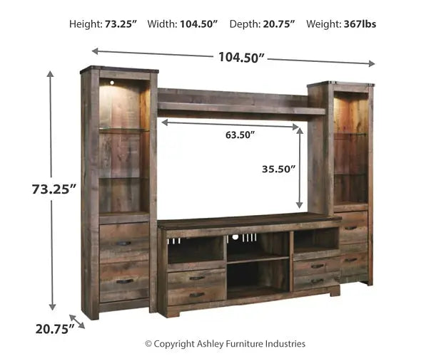 Trinell 4-Piece Entertainment Center - Premier Furniture & Mattress