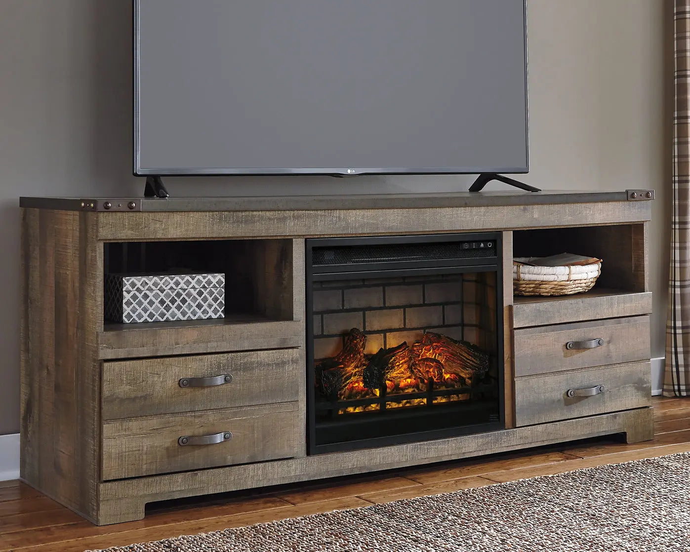 Trinell 63" TV Stand with Electric Fireplace Premier Furniture & Mattress
