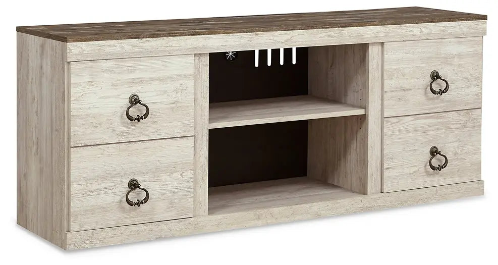 Willowton LG TV Stand w/Fireplace Option - Premier Furniture & Mattress