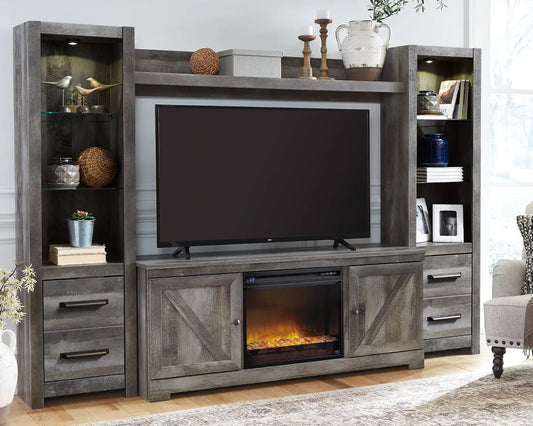 Wynnlow 4-Piece Entertainment Center with Electric Fireplace Premier Furniture & Mattress