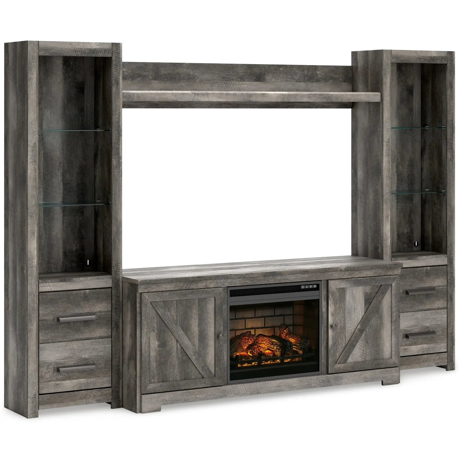 Wynnlow 4-Piece Entertainment Center with Electric Fireplace Premier Furniture & Mattress