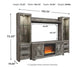 Wynnlow 4-Piece Entertainment Center with Electric Fireplace Premier Furniture & Mattress