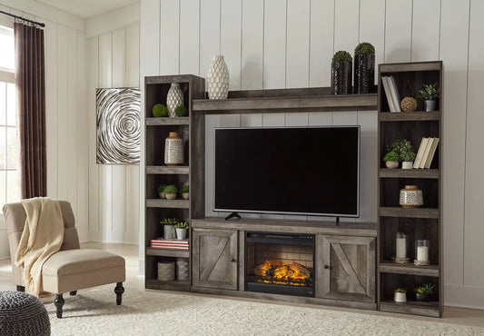 Wynnlow 4-Piece Entertainment Center with Electric Fireplace Premier Furniture & Mattress