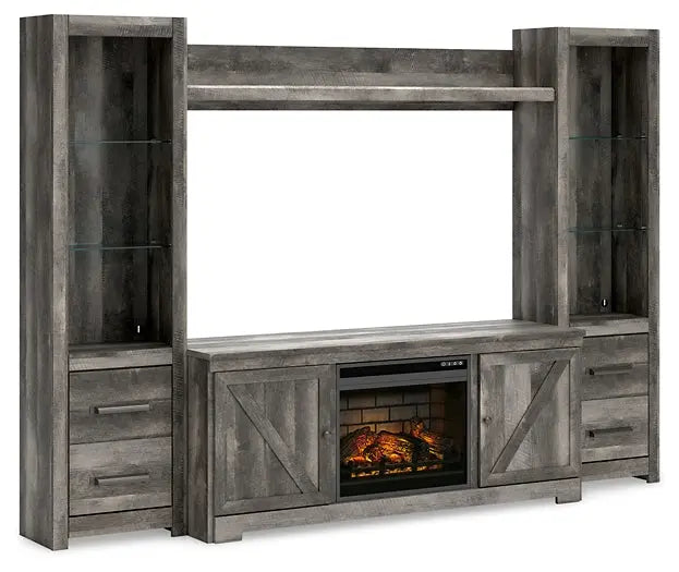Wynnlow 4-Piece Entertainment Center with Electric Fireplace Premier Furniture & Mattress