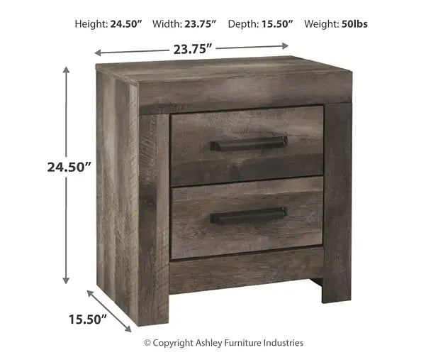 Wynnlow King Panel Bed with Mirrored Dresser and Nightstand Premier Furniture & Mattress