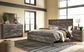 Wynnlow King Panel Bed with Mirrored Dresser and Nightstand Premier Furniture & Mattress