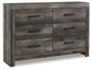 Wynnlow King Panel Bed with Mirrored Dresser and Nightstand Premier Furniture & Mattress