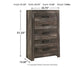 Wynnlow Queen Crossbuck Panel Bed with Mirrored Dresser and Chest Premier Furniture & Mattress