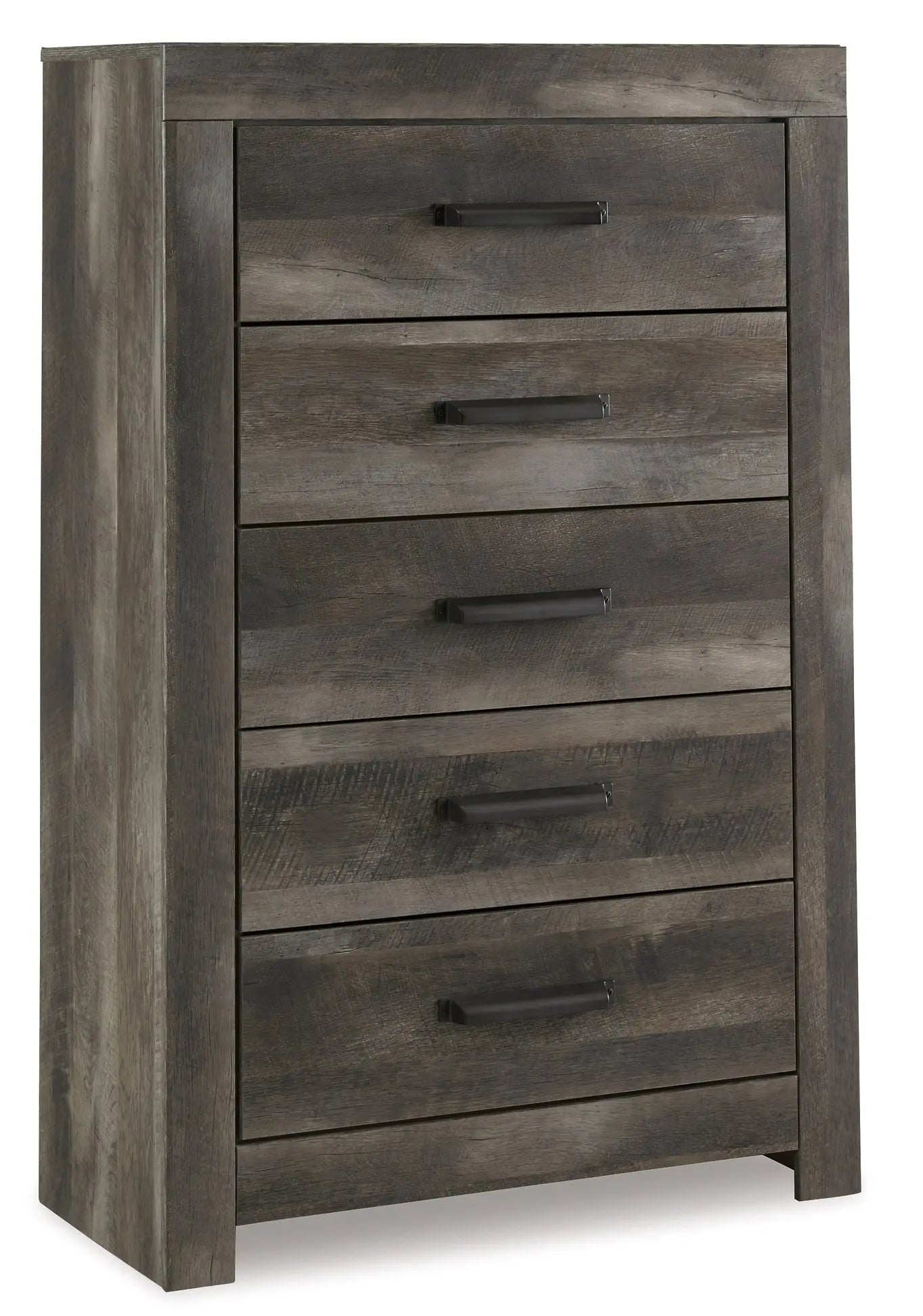Wynnlow Queen Panel Bed with Mirrored Dresser and Chest Premier Furniture & Mattress