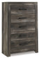 Wynnlow Queen Panel Bed with Mirrored Dresser and Chest Premier Furniture & Mattress