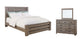 Zelen King Panel Bed with Mirrored Dresser Premier Furniture & Mattress