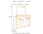 Zelen Queen/Full Panel Headboard with Mirrored Dresser Premier Furniture & Mattress