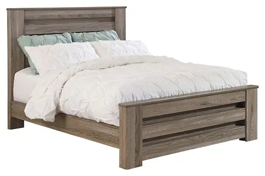 Zelen Queen Panel Bed with Mirrored Dresser Premier Furniture & Mattress