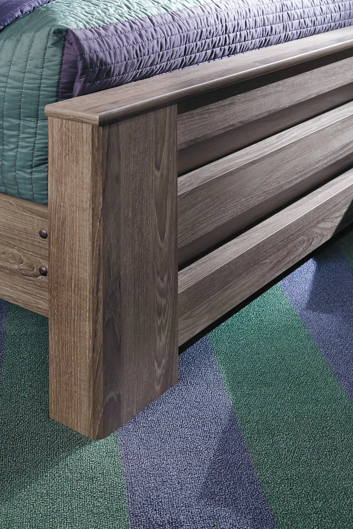 Zelen Queen Panel Bed with Mirrored Dresser Premier Furniture & Mattress