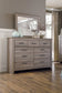Zelen Queen Panel Bed with Mirrored Dresser Premier Furniture & Mattress