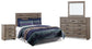 Zelen Queen Panel Headboard with Mirrored Dresser and Nightstand Premier Furniture & Mattress