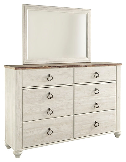 Willowton Six Drawer Dresser - Premier Furniture & Mattress