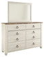 Willowton Six Drawer Dresser - Premier Furniture & Mattress