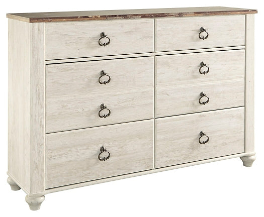 Willowton Six Drawer Dresser - Premier Furniture & Mattress