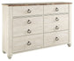 Willowton Six Drawer Dresser - Premier Furniture & Mattress