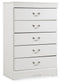 Anarasia Five Drawer Chest - Premier Furniture & Mattress