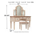 Realyn Vanity/Mirror/Stool (3/CN) - Premier Furniture & Mattress
