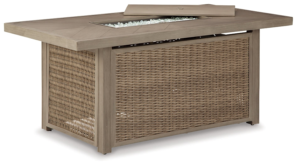 Beachcroft Rectangular Fire Pit Table - Premier Furniture & Mattress