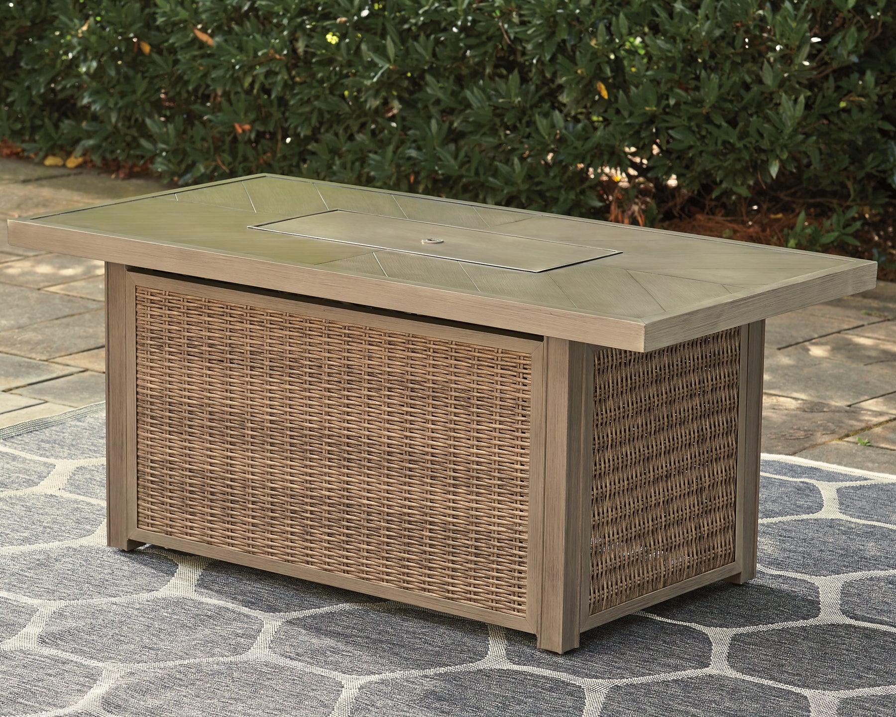 Beachcroft Rectangular Fire Pit Table - Premier Furniture & Mattress