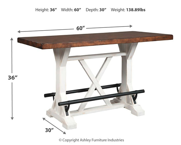 Valebeck RECT Dining Room Counter Table - Premier Furniture & Mattress