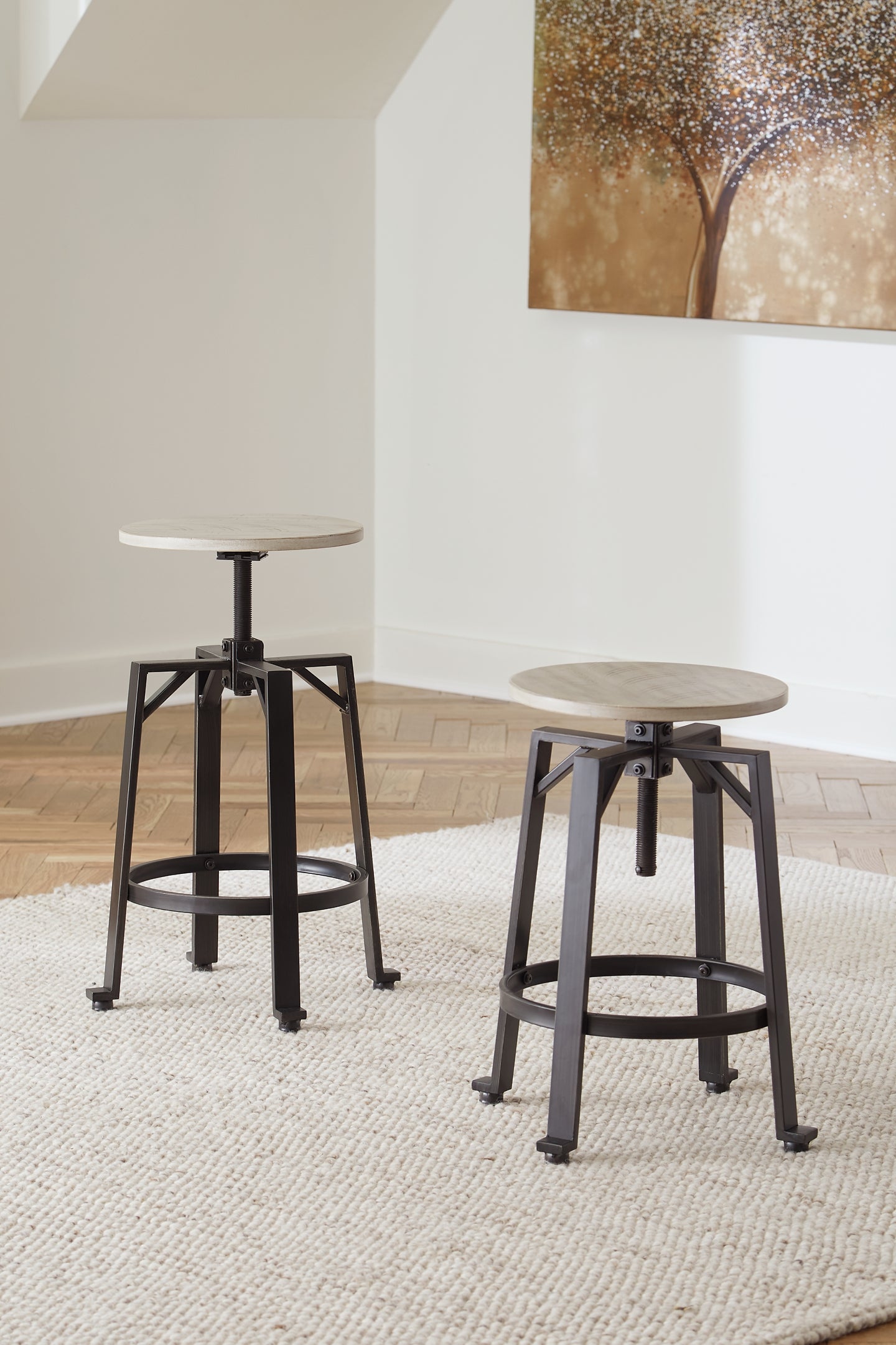 Karisslyn Swivel Stool (2/CN) - Premier Furniture & Mattress