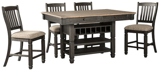 Tyler Creek Counter Height Dining Table and 4 Barstools - Premier Furniture & Mattress