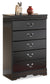 Huey Vineyard Full Sleigh Bed with Mirrored Dresser and Chest - Premier Furniture & Mattress