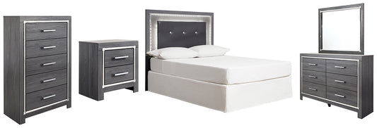 Lodanna Full Upholstered Panel Headboard with Mirrored Dresser, Chest and Nightstand - Premier Furniture & Mattress
