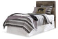 Derekson Twin Panel Headboard with Mirrored Dresser, Chest and Nightstand - Premier Furniture & Mattress