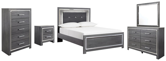 Lodanna Full Panel Bed with Mirrored Dresser, Chest and Nightstand - Premier Furniture & Mattress