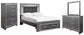 Lodanna Full Panel Bed with 2 Storage Drawers with Mirrored Dresser and Chest - Premier Furniture & Mattress