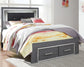 Lodanna Full Panel Bed with 2 Storage Drawers with Mirrored Dresser and Chest - Premier Furniture & Mattress