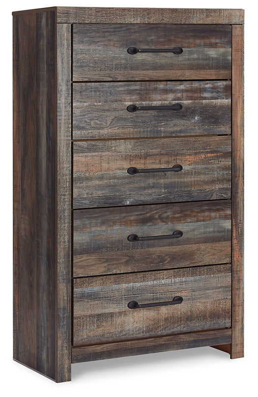 Drystan Full Panel Headboard with Mirrored Dresser and Chest - Premier Furniture & Mattress