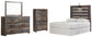 Drystan Full Panel Headboard with Mirrored Dresser and Chest - Premier Furniture & Mattress