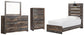 Drystan Twin Panel Bed with Mirrored Dresser and Chest - Premier Furniture & Mattress