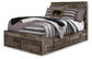 Derekson Full Panel Bed with 6 Storage Drawers with Mirrored Dresser and Chest - Premier Furniture & Mattress