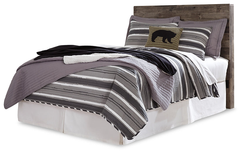Derekson Full Panel Headboard with Mirrored Dresser, Chest and Nightstand - Premier Furniture & Mattress