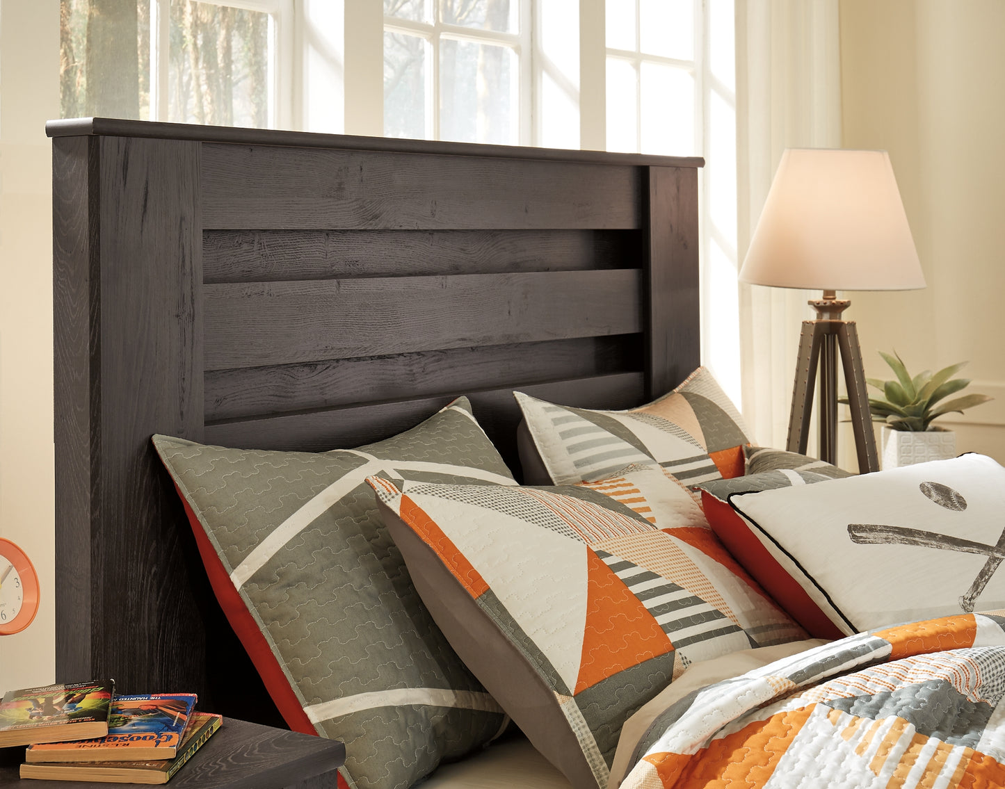 Brinxton Full Panel Bed with Mirrored Dresser - Premier Furniture & Mattress