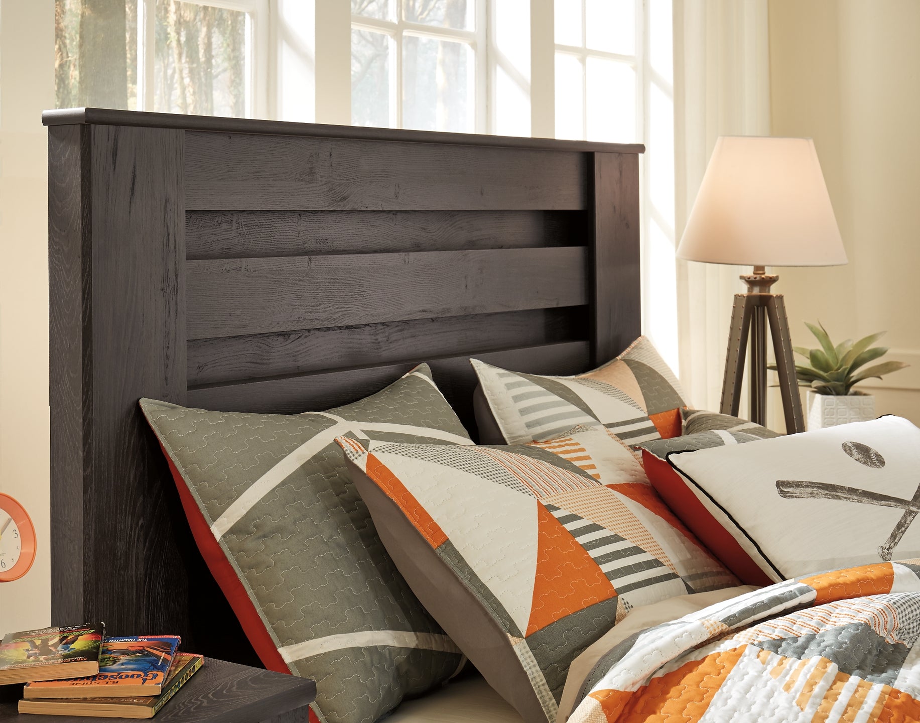 Brinxton Full Panel Bed with Mirrored Dresser - Premier Furniture & Mattress