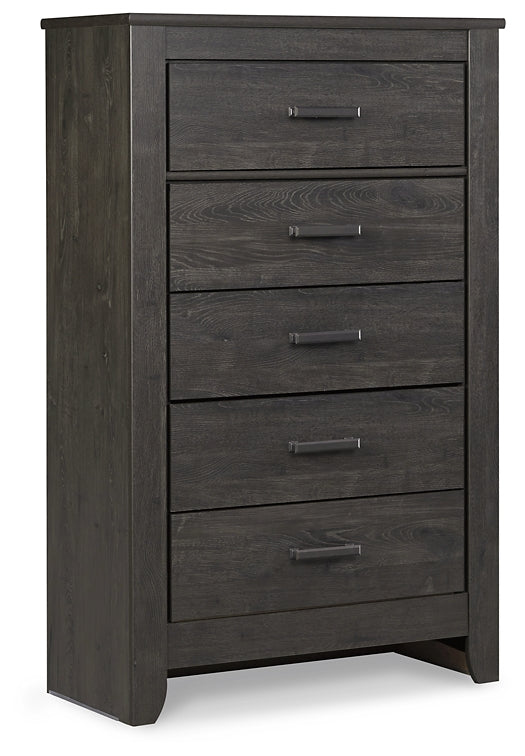 Brinxton King/California King Panel Headboard with Mirrored Dresser, Chest and Nightstand - Premier Furniture & Mattress