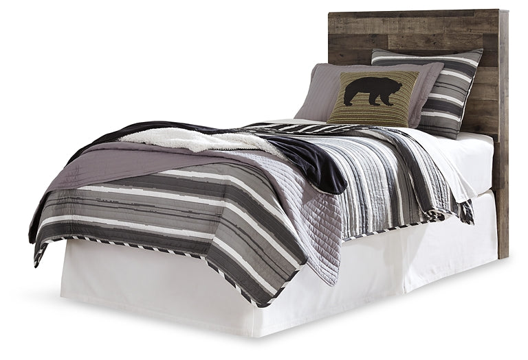 Derekson Twin Panel Headboard with Mirrored Dresser - Premier Furniture & Mattress