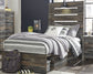 Drystan Twin Panel Bed with 4 Storage Drawers with Mirrored Dresser and Chest - Premier Furniture & Mattress