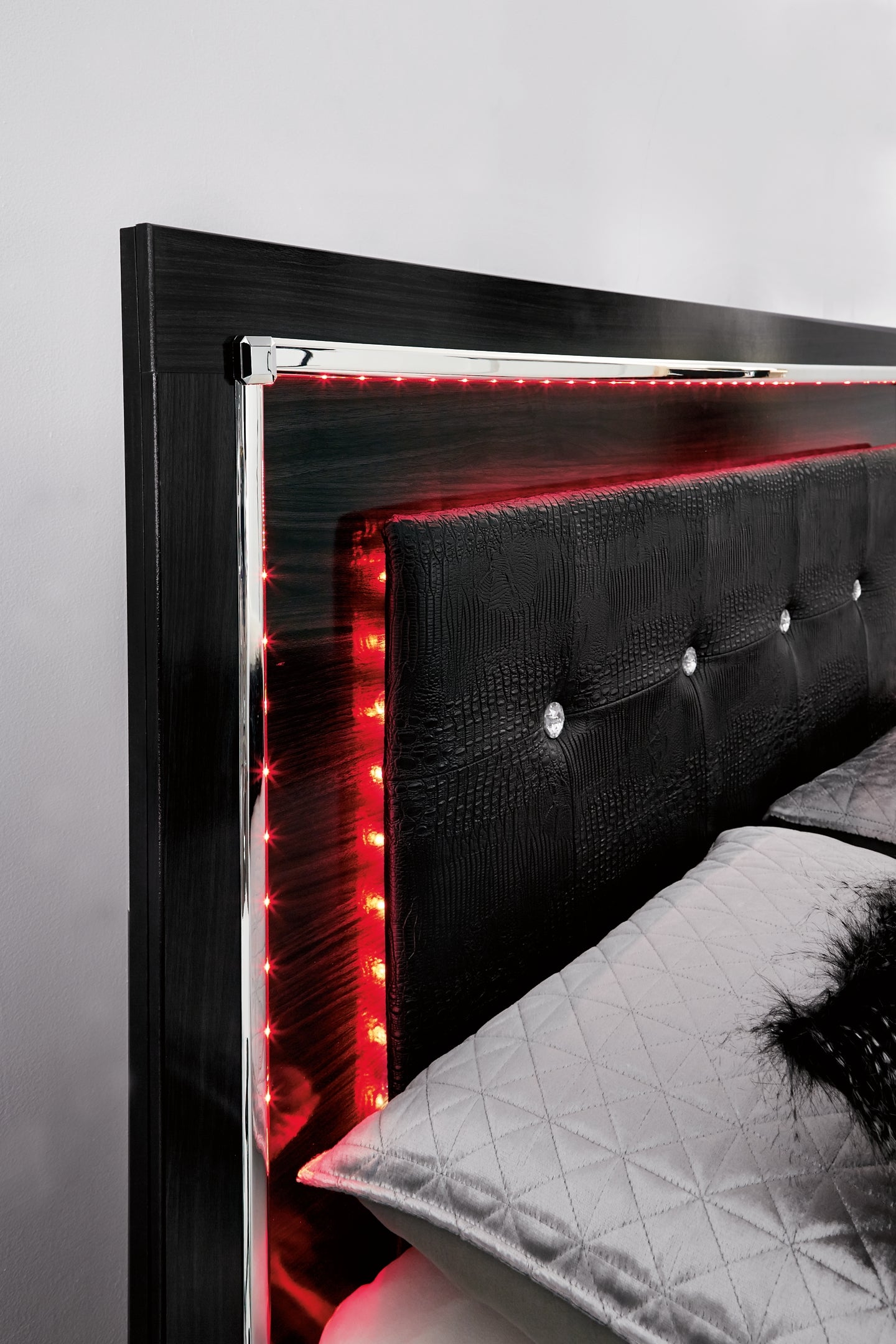 Kaydell King Panel Bed with Storage with Mirrored Dresser, Chest and 2 Nightstands - Premier Furniture & Mattress